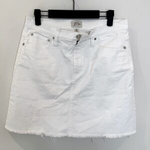 J. Crew Women's White Jean Skirt